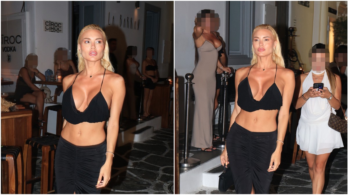 Αλεξάνδρα Παναγιώταρου: Με total black look μαγνήτισε τα βλέμματα στα σοκάκια της Μυκόνου