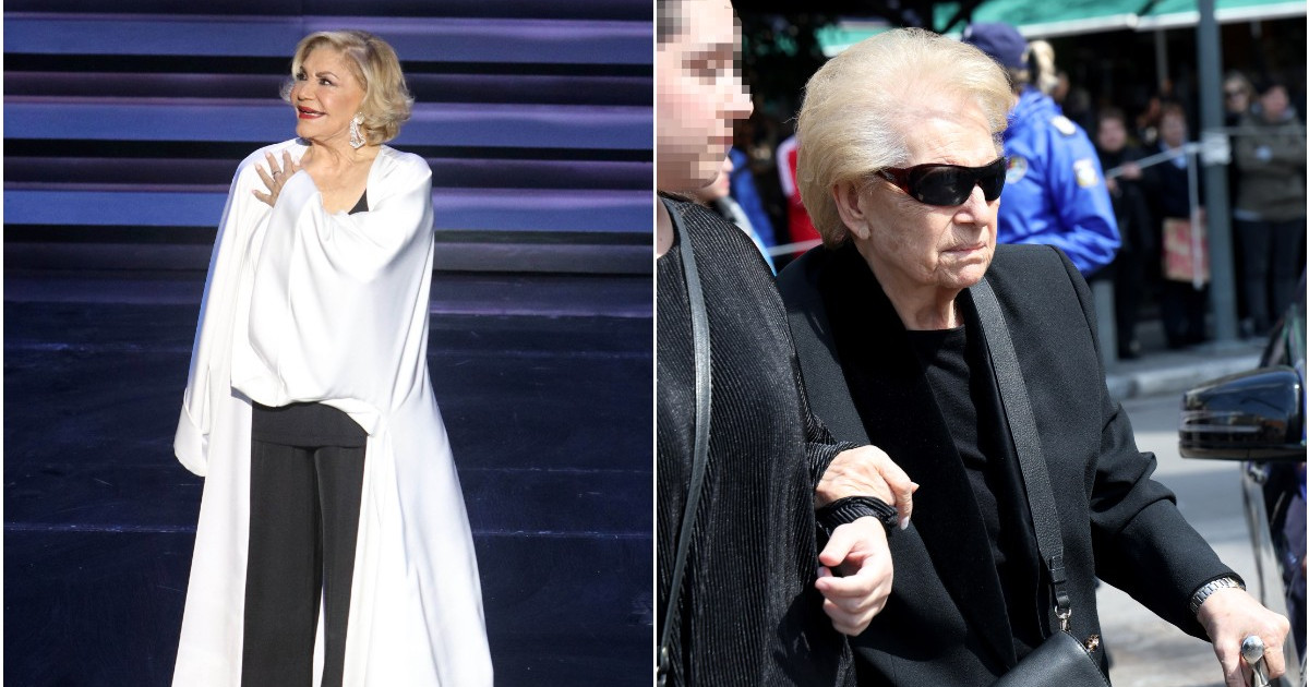 Κηδεία Μαρινέλλας: Υποβασταζόμενη κατέφθασε στη Μητρόπολη, η αδερφή της, Λούλα Γρηγοριάδη