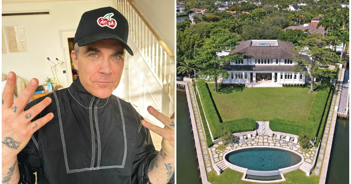 Ρόμπι Γουίλιαμς: Η εντυπωσιακή έπαυλη 40 εκατομμυρίων δολαρίων που αγόρασε στο Μαϊάμι