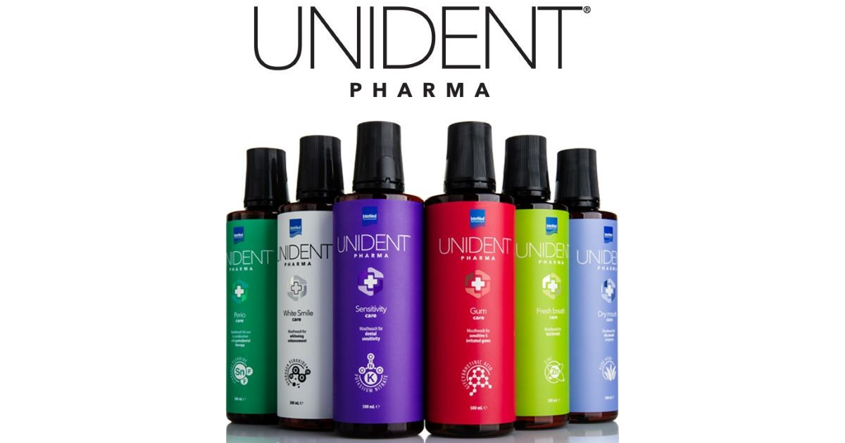 Νέα σειρά UNIDENT PHARMA Care Mouthwashes από την InterMed