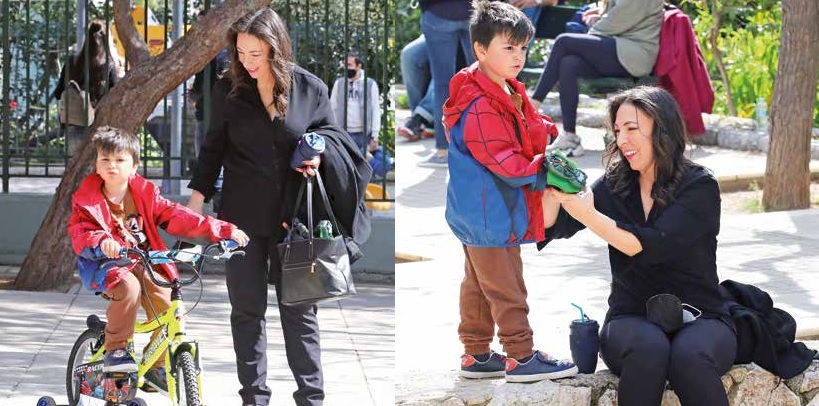 Αλίκη Κατσαβού: Χαλαρές στιγμές στο Κολωνάκι με τον 4,5 χρόνων γιο της, Φοίβο! (pics)