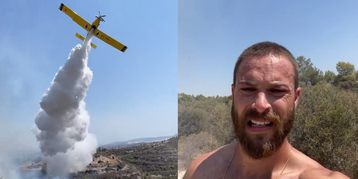 Στέφανος Μιχαήλ: Ρίχτηκε στη μάχη με τις φλόγες στην Κύπρο – Συγκλονιστικό βίντεο