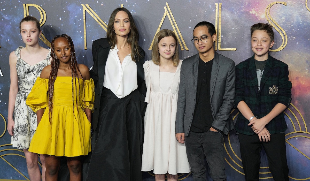 Αντζελίνα Τζολί: Με πέντε από τα έξι παιδιά της στην προβολή της ταινίας Eternals στο Λονδίνο