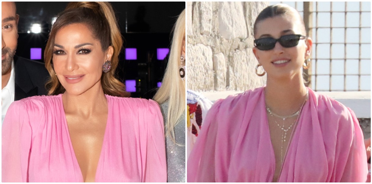 Δέσποινα Βανδή: Το ροζ φόρεμά της στο J2US ήταν αυτό που είχε επιλέξει και η Χέιλι Μπίμπερ στις διακοπές της στη Μύκονο