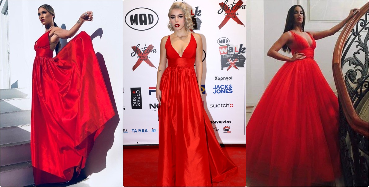 Natasha Kay: Στο MadWalk με το iconic κόκκινο φόρεμα Celia Kritharioti – Ποιες άλλες celebrities τo έχουν επιλέξει