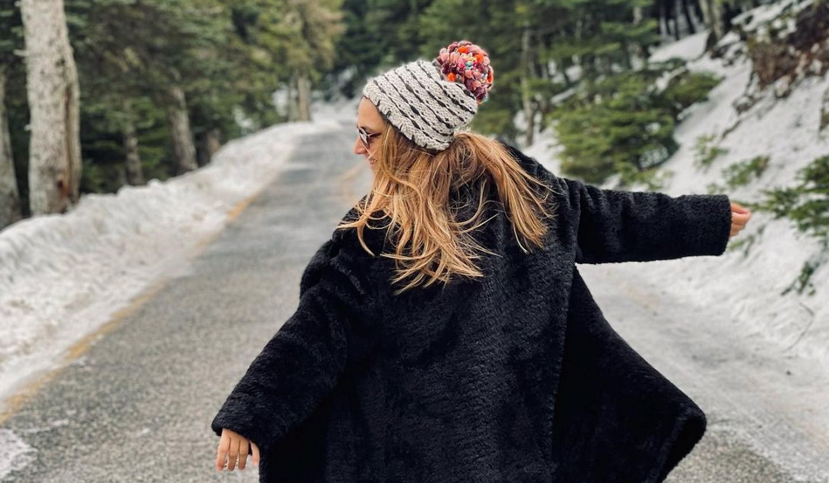 Κλέλια Πανταζή: Βόλτα στα χιόνια με τον νεογέννητο γιο της
