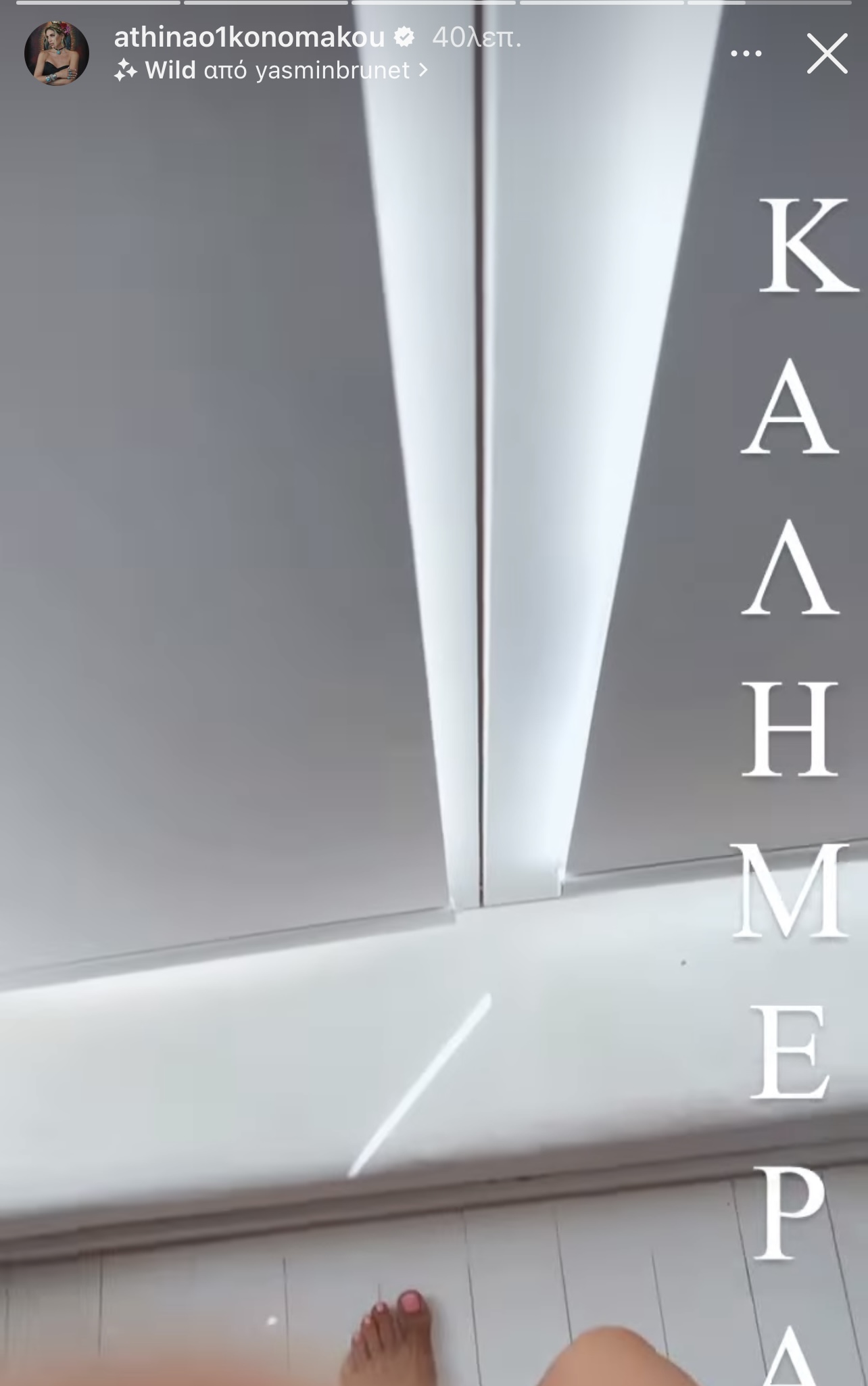 Αθηνά Οικονομάκου απόχρωση πεντικιούρ