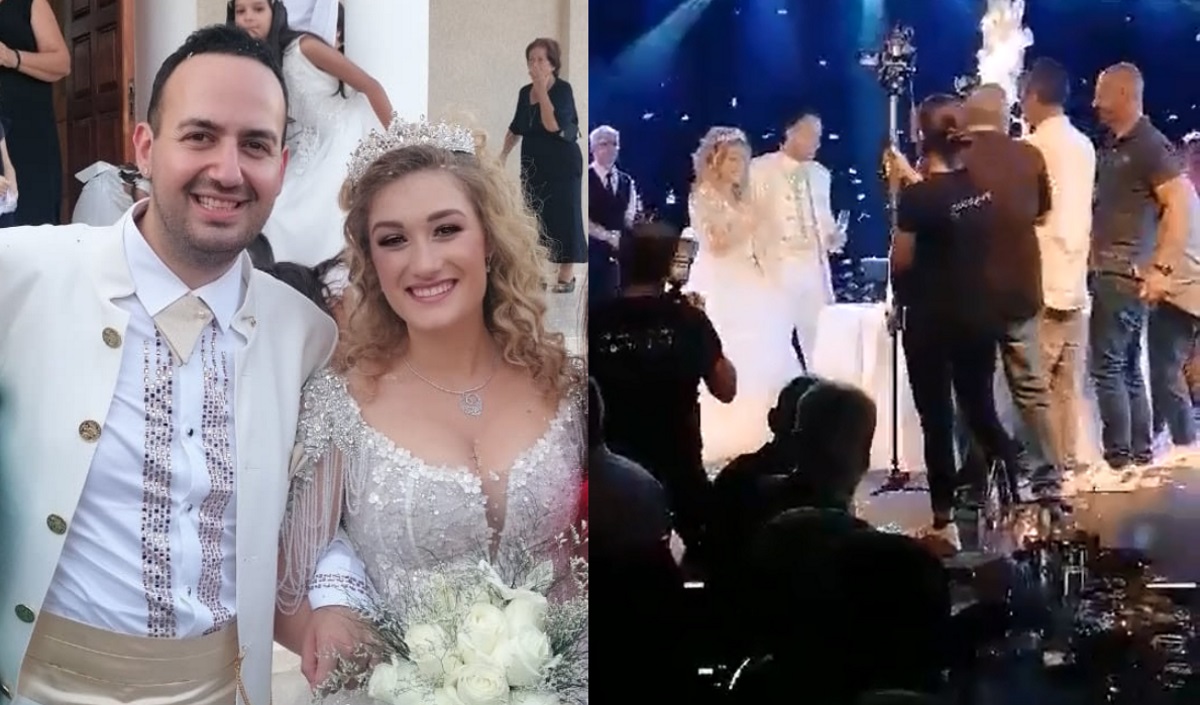 Μαυρίκιος Μαυρικίου – Ιλάειρα Ζήση: Η θεατρική είσοδος στο γαμήλιο πάρτι και η τούρτα υπερπαραγωγή