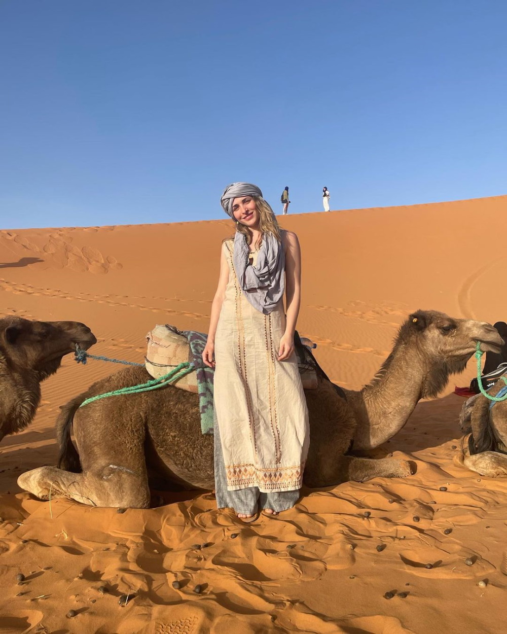 Η Βασιλική Τρουφάκου στην έρημο Σαχάρα.