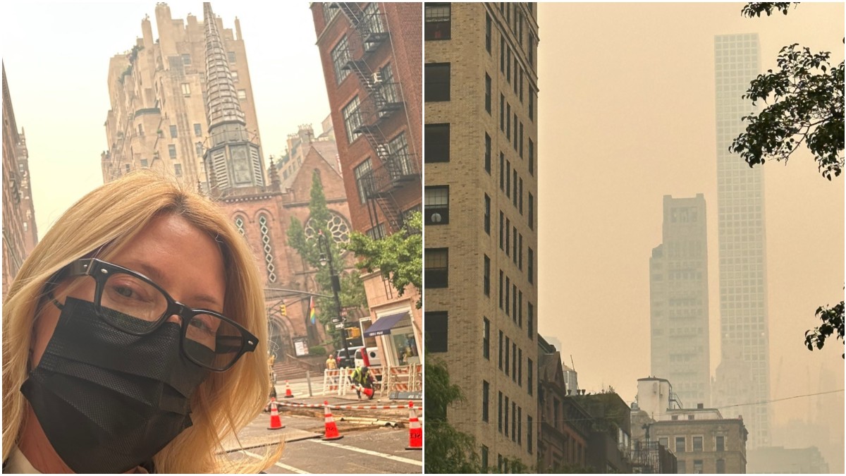 Μαρί Σαντάλ: Οι απόκοσμες εικόνες από τον καπνό που κάλυψε τη Νέα Υόρκη