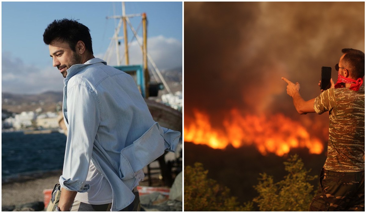 Πάρνηθα: Το απόκοσμο σκηνικό από την κόλαση της φωτιάς σε βίντεο του Ανδρέα Γεωργίου