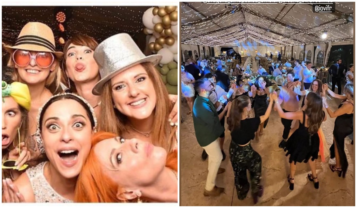 Ευαγγελία Συριοπούλου: Ο ξέφρενος disco χορός της με μίνι στραφταλιζέ φόρεμα στο γαμήλιο πάρτι της