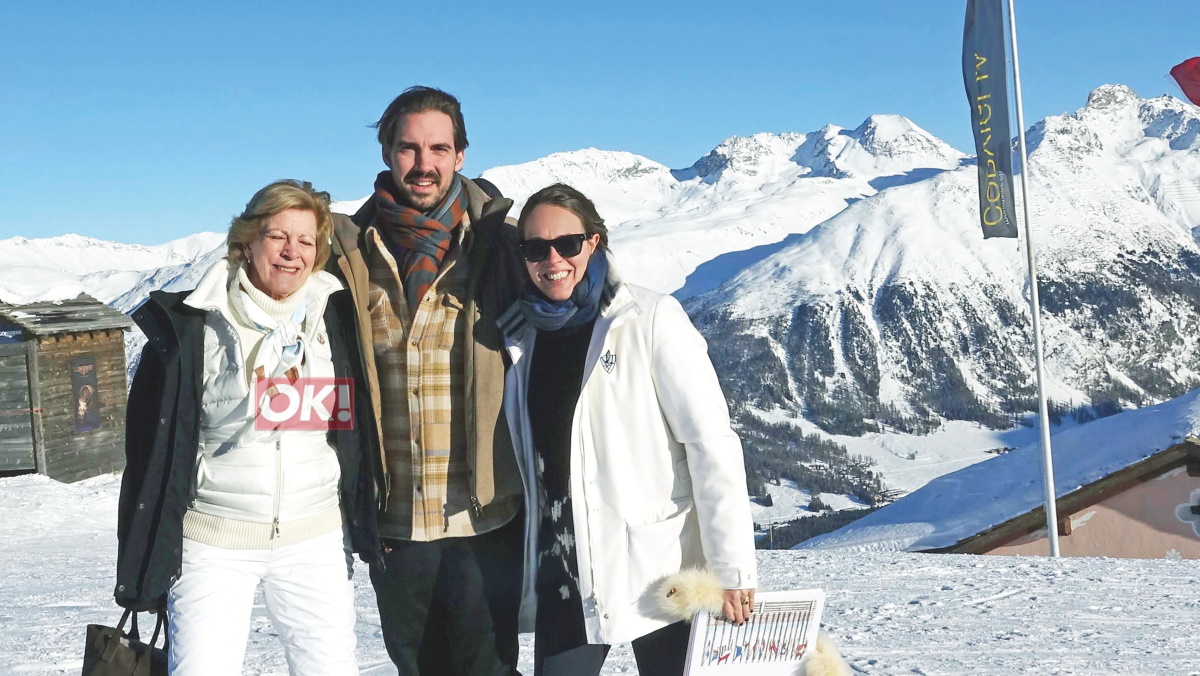 Άννα Μαρία – Φίλιππος – Νίνα Φλορ: Οικογενειακή απόδραση για σκι στο Σεν Μόριτζ