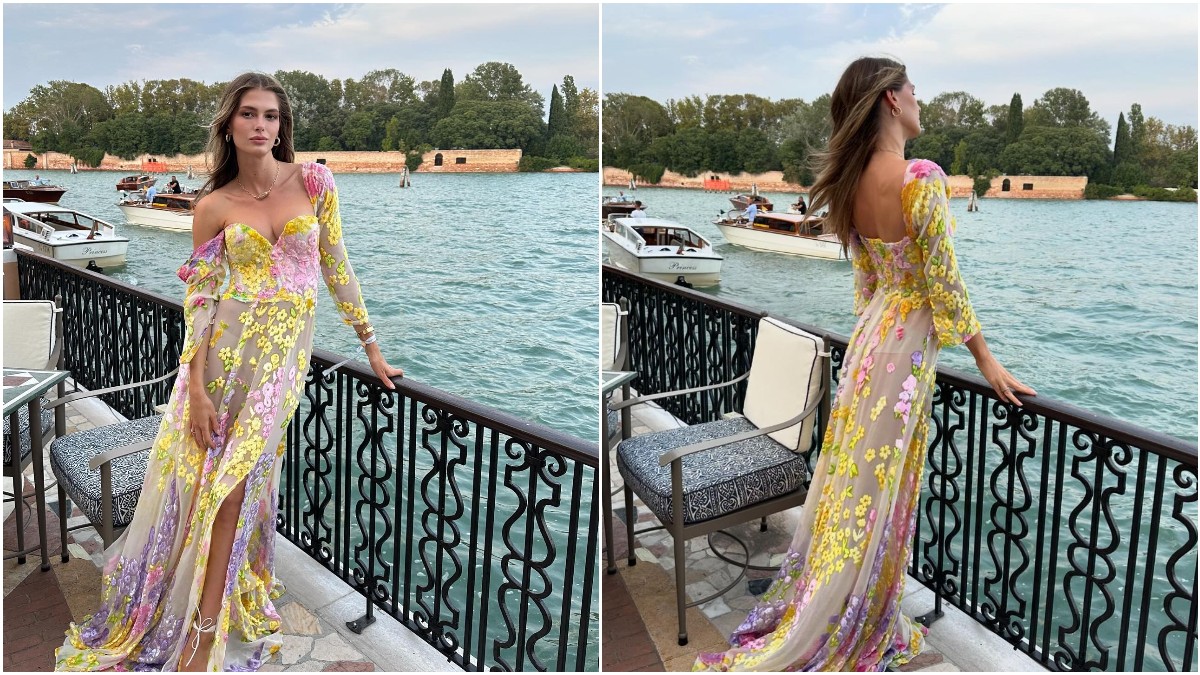 Αμαλία Κωστοπούλου: Ποια τραγουδίστρια έχει επιλέξει στο παρελθόν το ολάνθιστο Celia Kritharioti φόρεμα που έβαλε στη Βενετία;