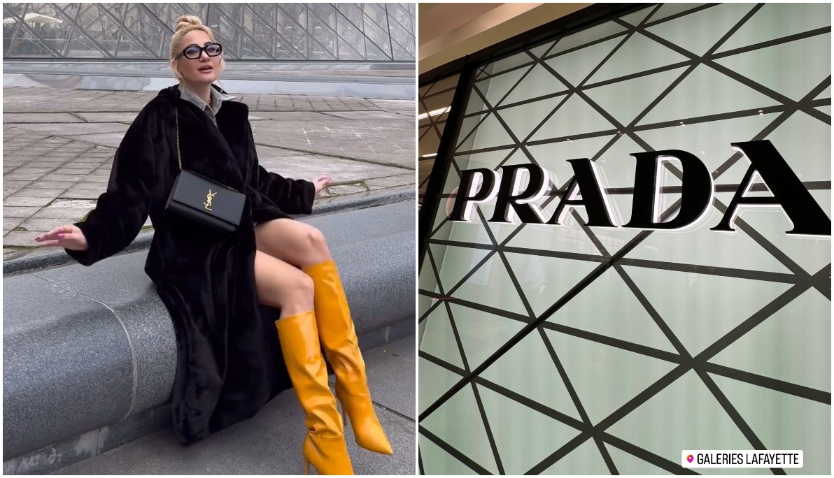 Ιωάννα Τούνη: Με eco γούνα, τσάντα Saint Laurent και ιδιαίτερες μπότες για shopping στο Παρίσι