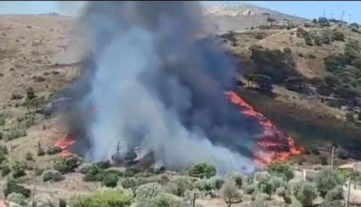 Φωτιά στην Κερατέα: Ζημιές σε σπίτια και εκκενώσεις