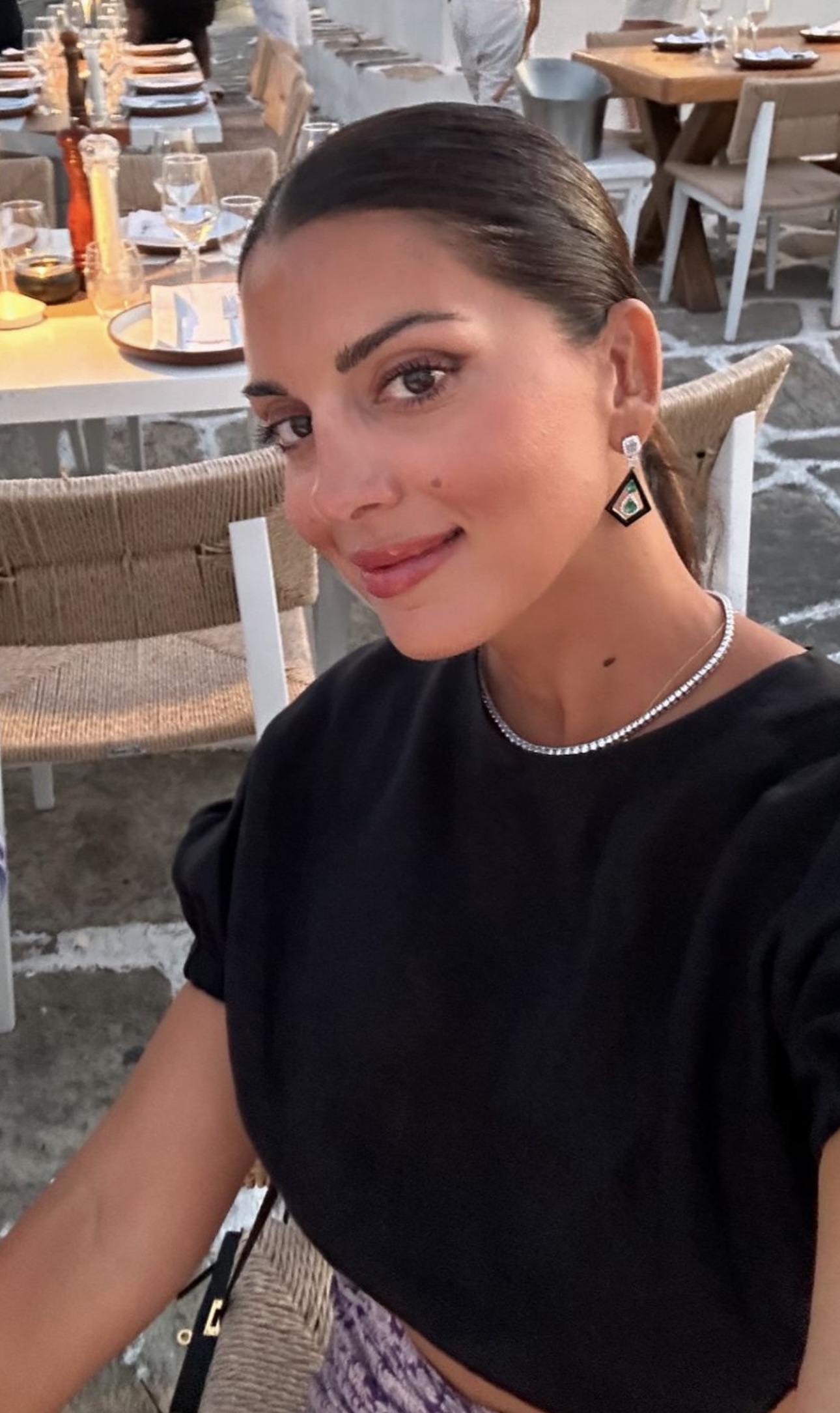 η Σταματίνα Τσιμτσιλή με γραμμή eyeliner