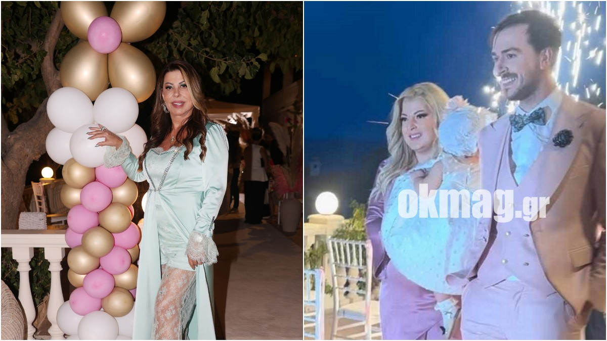 Άντζελα Δημητρίου: Με εντυπωσιακό βεραμάν σύνολο στη βάφτιση της εγγονής της – Στα ρoζ η κόρη και ο γαμπρός της
