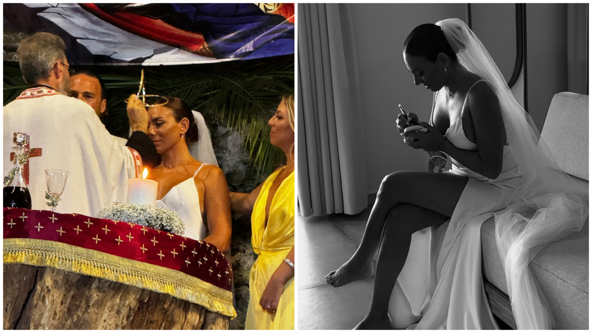 Ευρυδίκη Βαλαβάνη: Από το νυφικό slip dress του γάμου στο μίνι glam φόρεμα του πάρτι – Ο χορός της με τα πιο μοντέρνα ugly shoes