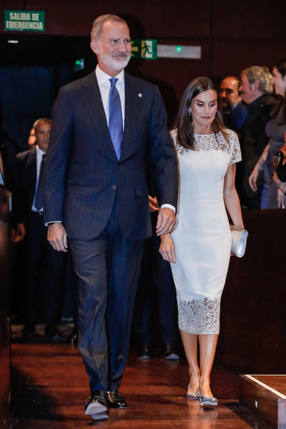 Η βασίλισσα Letizia της Ισπανίας, ο βασιλιάς Φελίπε της Ισπανίας στην απονομή των Εθνικών Βραβείων Πολιτισμού 2022 και 2023 στο μουσείο Reina Sofia στις 10 Οκτωβρίου στη Μαδρίτη.