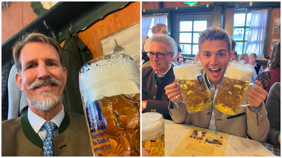 Παύλος: Όπως δεν τον έχουμε ξαναδεί, στο Oktoberfest στο Μόναχο με τον γιο του Αχιλλέα