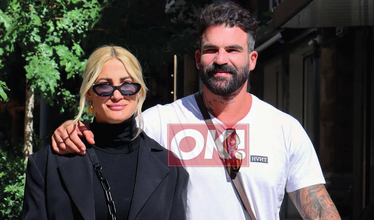 Iωάννα Τούνη: Με college look και εντυπωσιακά Mary Janes παπούτσια σε βόλτα με τον Δημήτρη Αλεξάνδρου