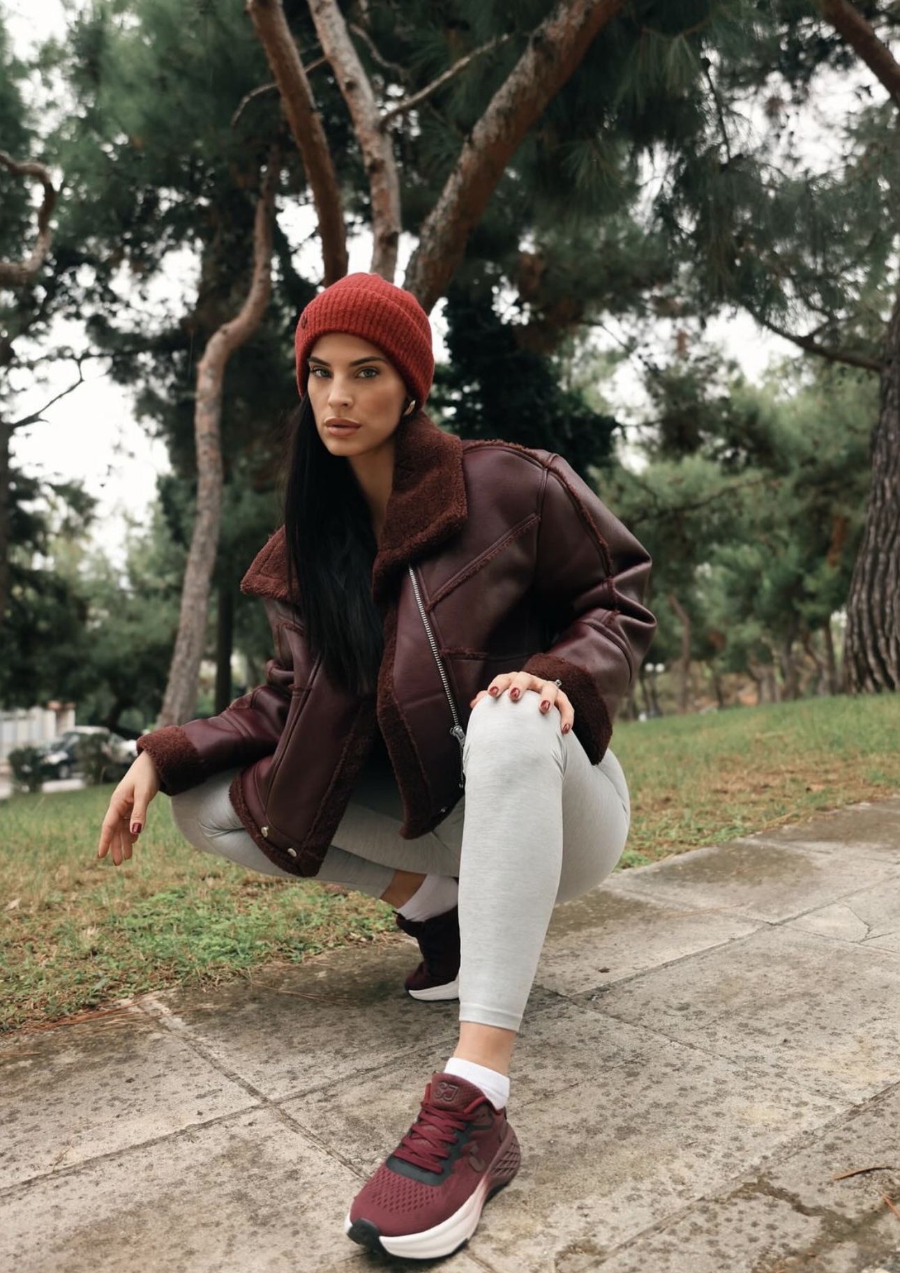 Η Χριστίνα Μπόμπα με σκούφο