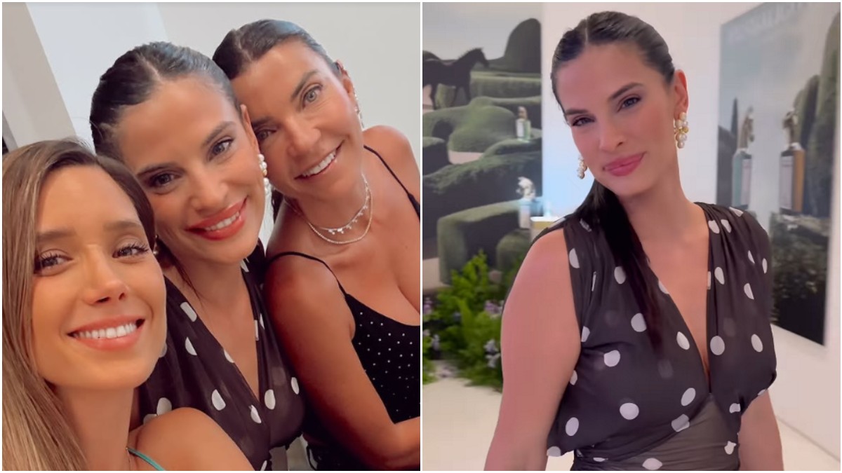 Χριστίνα Μπόμπα: Η εντυπωσιακή εμφάνιση με mesh polka dot φόρεμα μαζί με τις κουμπάρες της Μαρίνα Βερνίκου και Γιολάντα Καλογεροπούλου