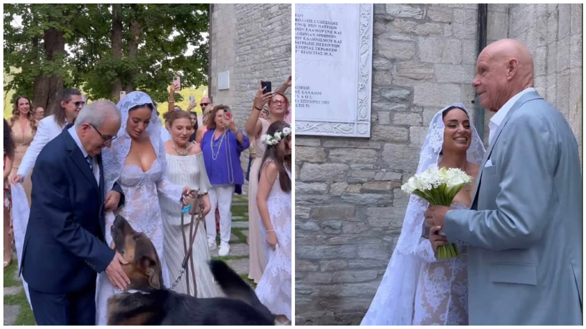 Ο Τζώνη Καλημέρης και η Ελπίδα Ιακωβίδου παντρεύτηκαν στο Νυμφαίο – Τα πρώτα βίντεο από τον ρομαντικό γάμο
