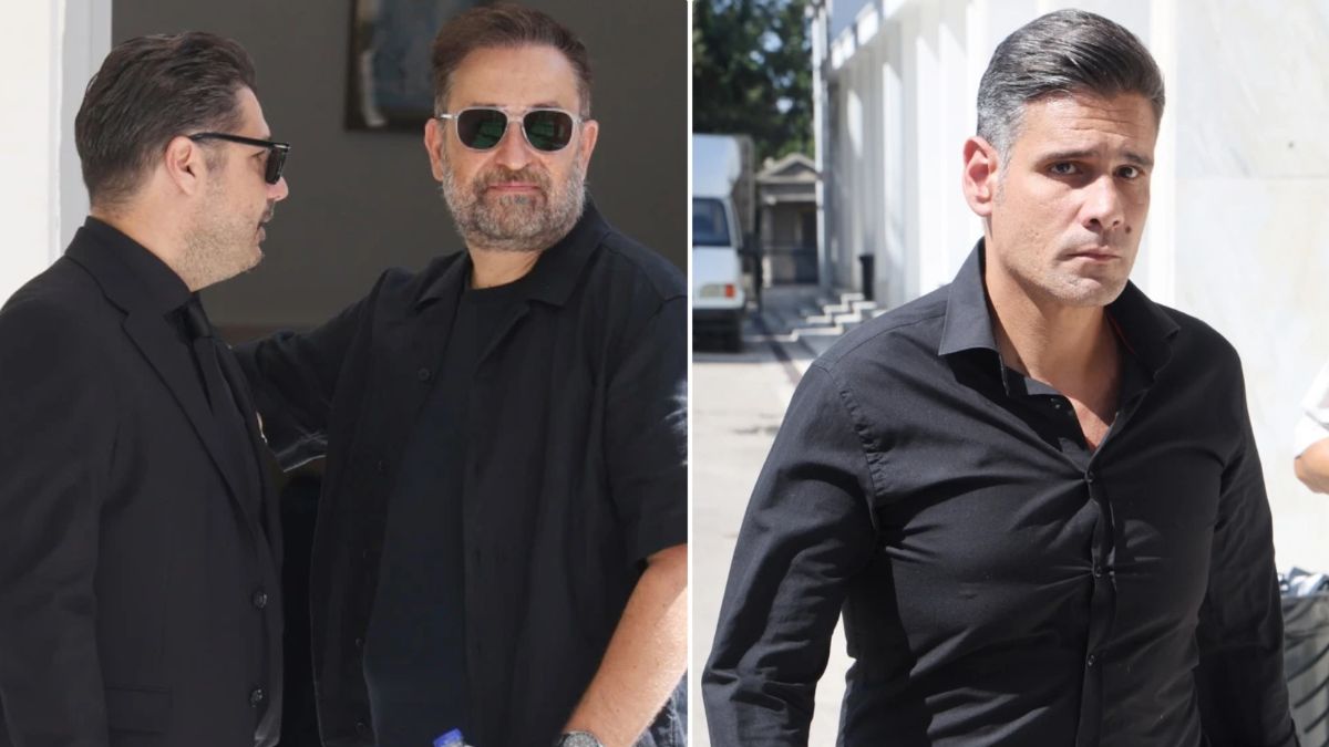 Δημήτρης Ουγγαρέζος – Θέμης Γεωργαντάς: Πλάι στον φίλο τους Λάμπρο Κωνσταντάρα στην κηδεία του πατέρα του