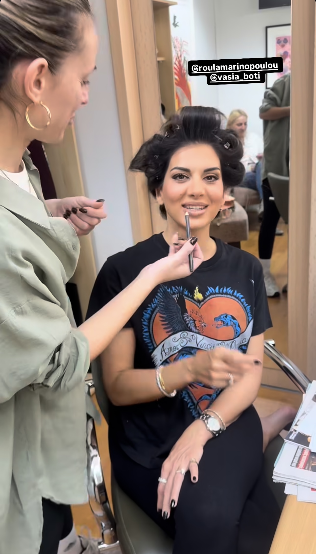 Η Σταματίνα Τσιμτισλή με ρόλει 