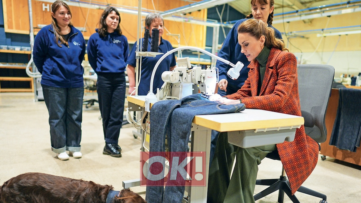 Πριγκίπισσα Κάθριν: Me παντελόνι Victoria Beckham σε εργοστάσιο παραγωγής μαλλιού