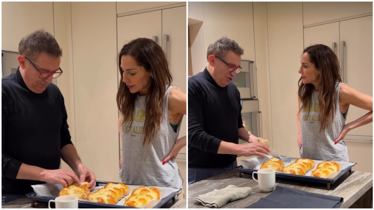 Δέσποινα Βανδή: Έφτιαξε τσουρέκια και μοιράστηκε το βίντεο από την κουζίνα με τον Κώστα Καπετανίδη
