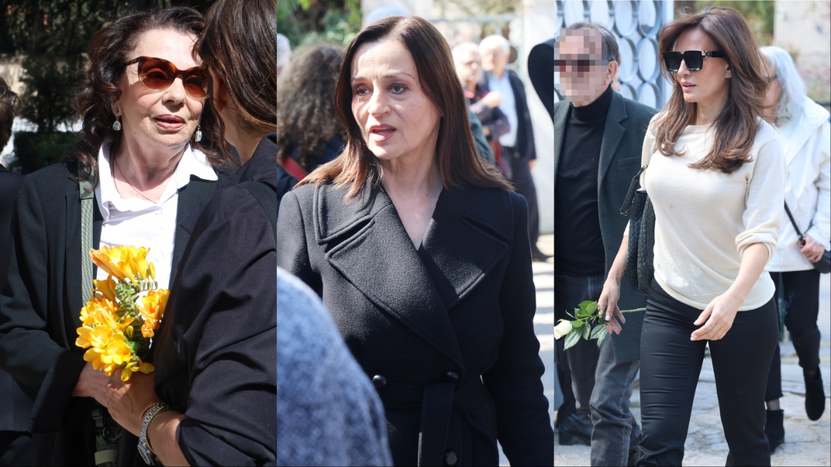 Θλίψη στην κηδεία του Γιώργου Πανουσόπουλου: Συγκινημένη η σύζυγός του, Μπέτυ Λιβανού