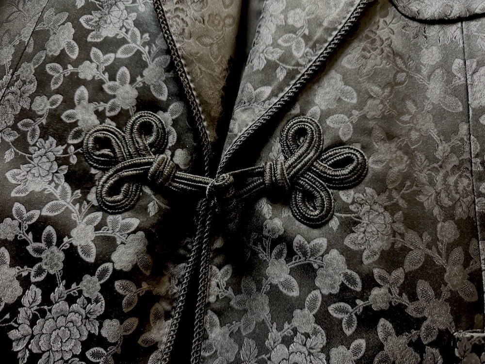 smoking jacket με frog fastening