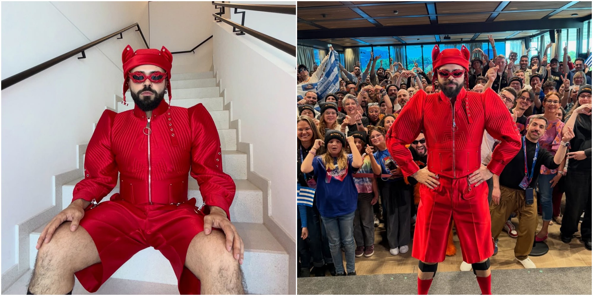 Akylas: Το κόκκινο superhero look του που εντυπωσίασε, δια χειρός Γιάννη Λάσκου