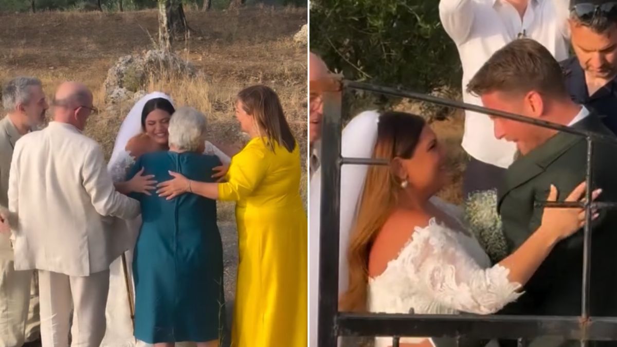Γάμος Δανάης Μπάρκα: Φτάνει στην εκκλησία συνοδευόμενη από την οικογένειά της – Το συγκινητικό βίντεο