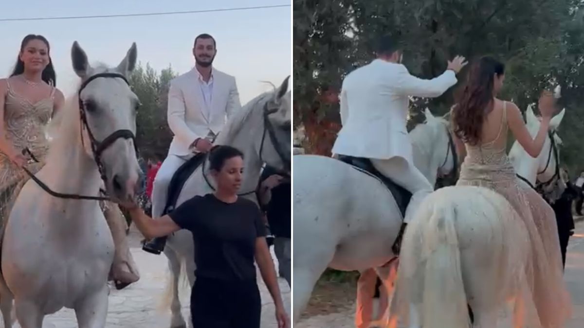 Μπάχι Χούρι – Τάλια Χαϊντάτ: Η παραμυθένια είσοδος στη δεξίωση του λαμπερού γάμου τους στην Αθήνα