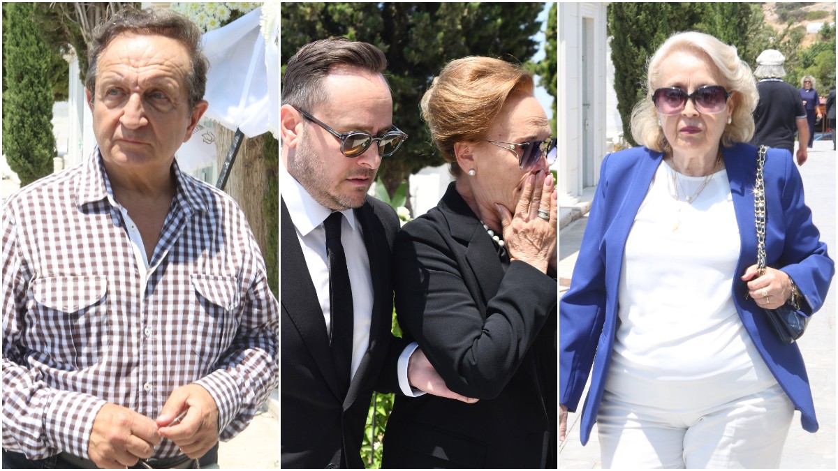 Κηδεία Βασίλη Λεβέντη: Συντετριμμένη η σύζυγός του στο τελευταίο «αντίο»