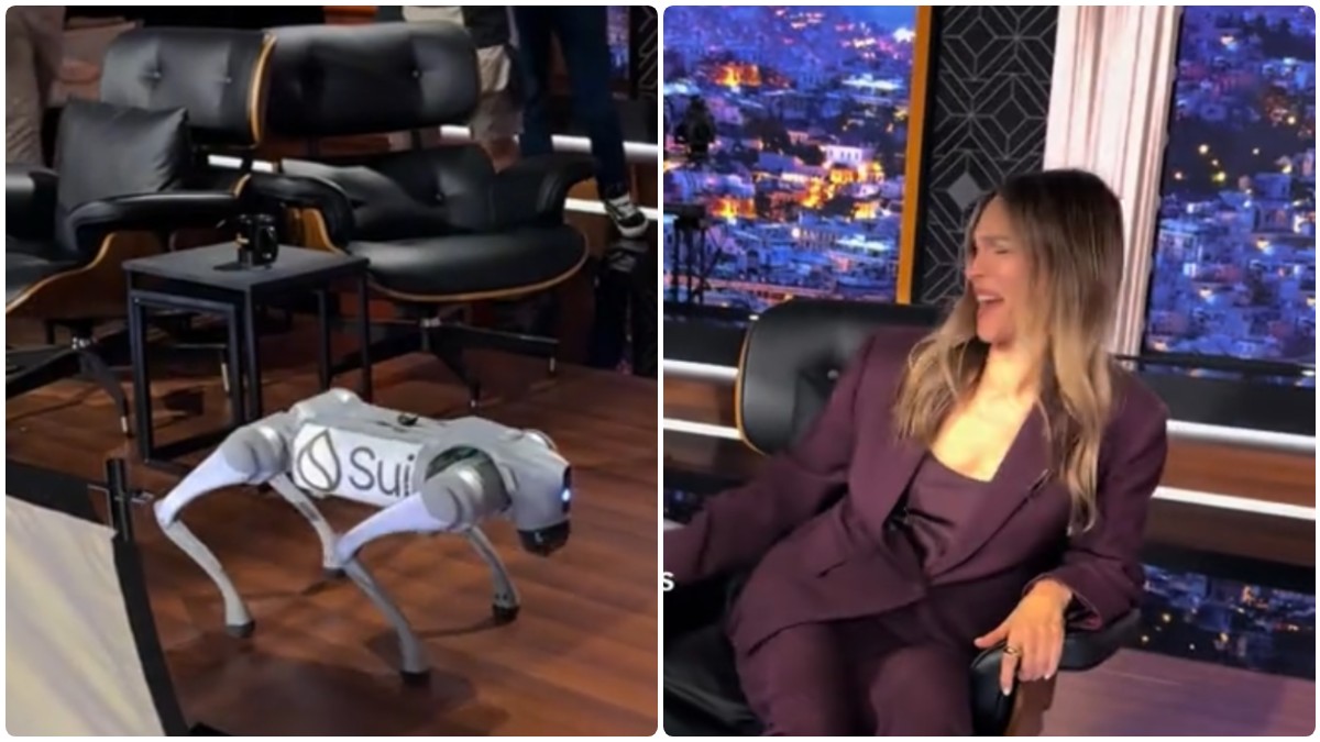 Απολαυστικό στιγμιότυπο από τα Backstage του Dragons’ Den: Το ρομπότ που «τρόμαξε» τη Μαρία Χατζηστεφανή