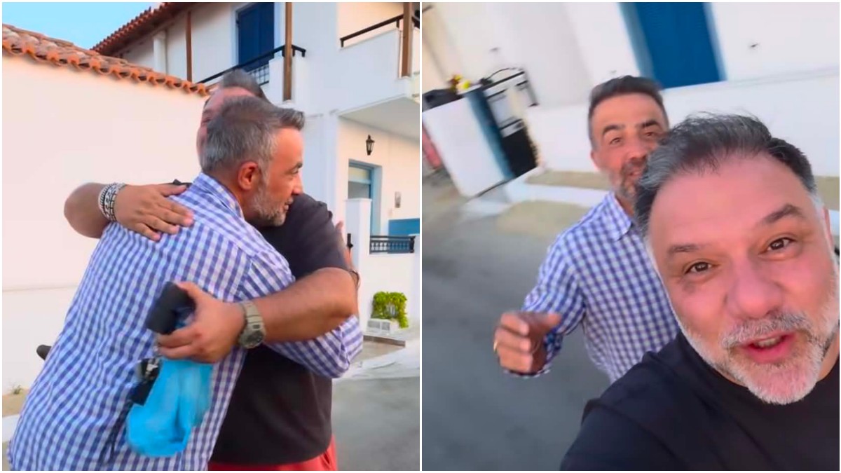 Γρηγόρης Αρναούτογλου: Η απρόσμενη συνάντηση του με τον παρουσιαστή της Κύπρου, Μιχάλη Σοφοκλέους στην Ελαφόνησο