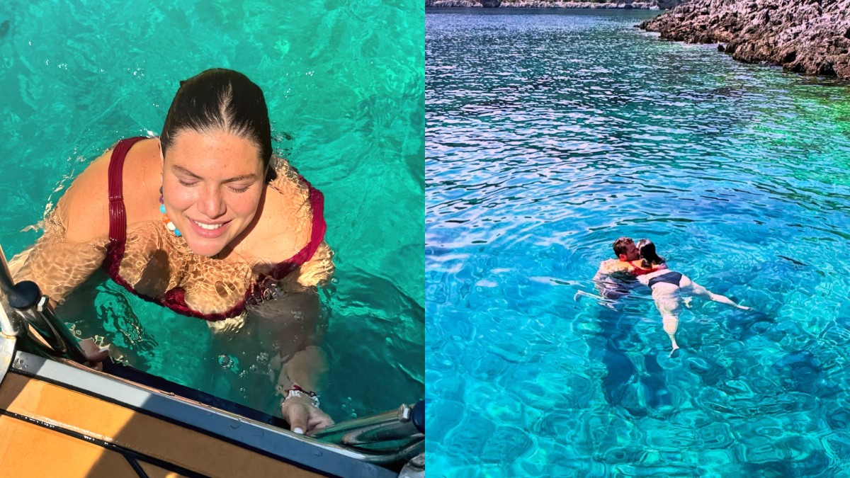 Δανάη Μπάρκα: Οι φωτογραφίες από τις καλοκαιρινές της διακοπές, το φιλί στη θάλασσα με τον Φάνη Μπότση και το αινιγματικό μήνυμα