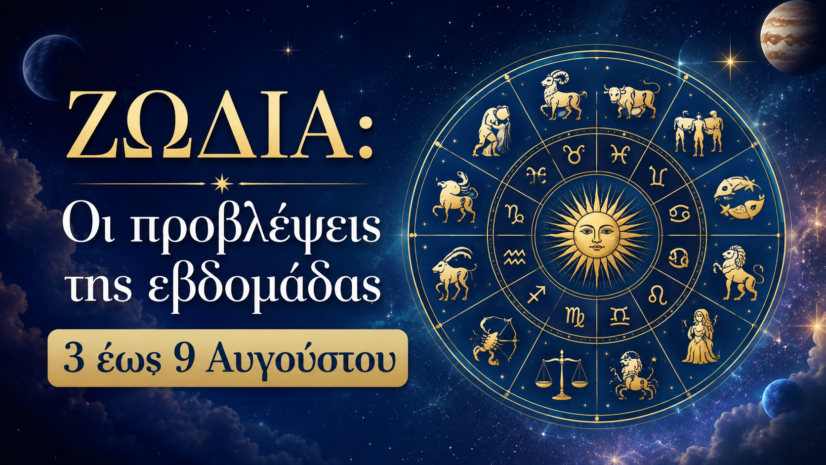 Ζώδια: Οι προβλέψεις της εβδομάδας 3 έως 9 Aυγούστου