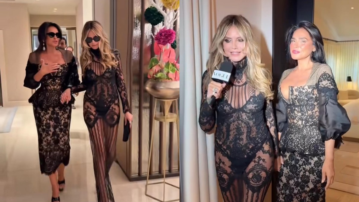 Σίλια Κριθαριώτη και Χάιντι Κλουμ μαζί στο Vogue World στο Μιλάνο